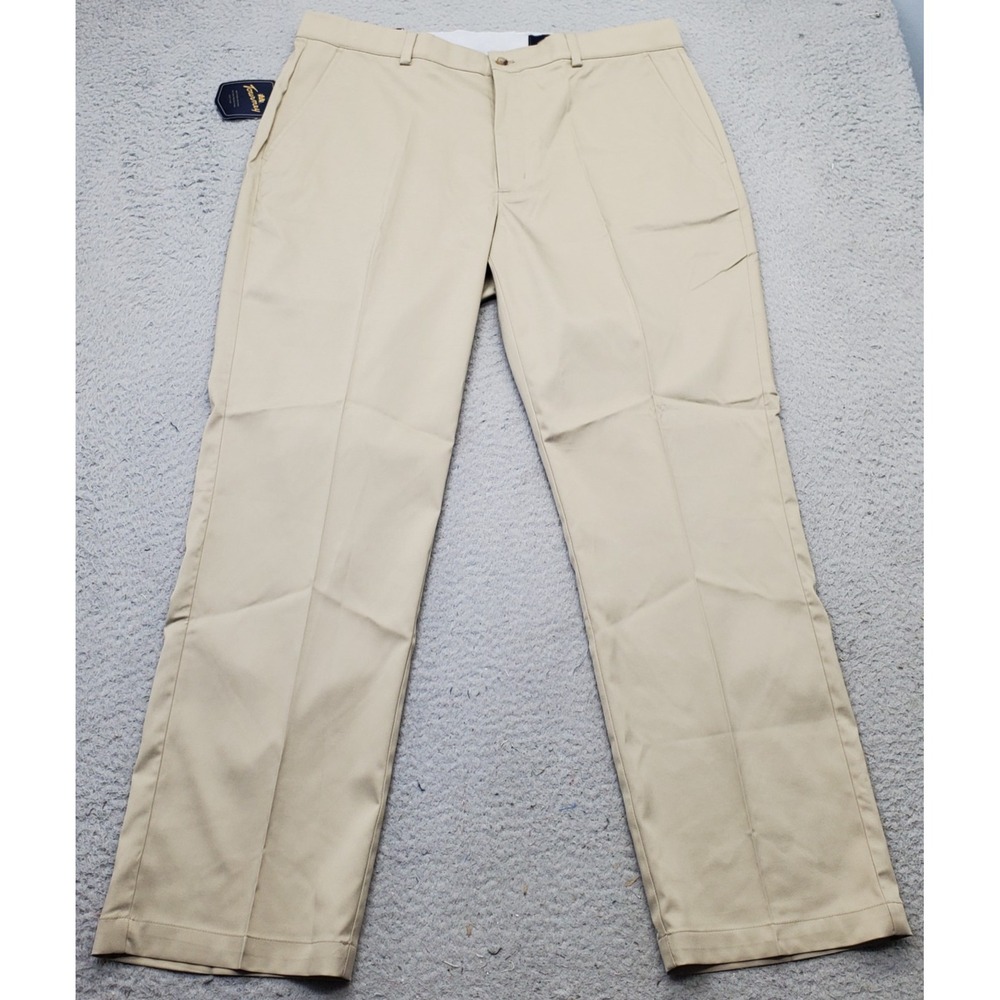 Tourney Golf Performance Pants Men's 36/30‎ Brown Moisture Wicking Stretch Waist